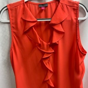 Vince Camuto Bold Red Top Short Sleeve